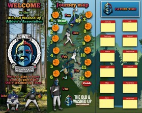 Brochure Design Entry 2541884 submitted by DesArt60 to the contest for The Old and Washed Up Athlete's Association run by oldandwashedup