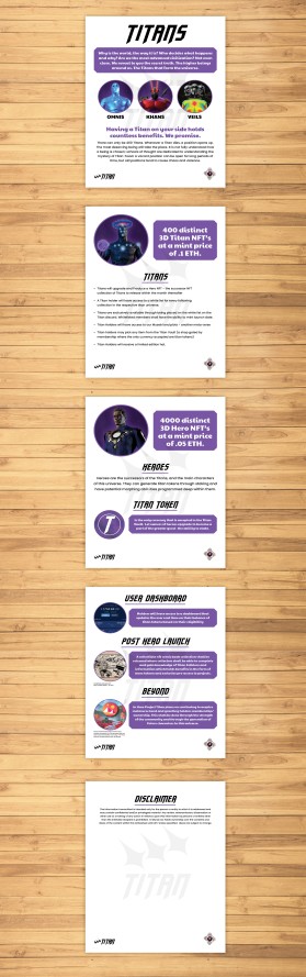 Brochure Design Entry 2639587 submitted by bcmaness to the contest for Titannft.io run by TITANNFT