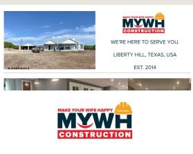 MYWH Construction, Make Your Wife Happy Construction    https://www.mywhconstruction.com/ entry by joegdesign