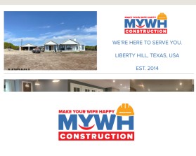 MYWH Construction, Make Your Wife Happy Construction    https://www.mywhconstruction.com/ entry by joegdesign