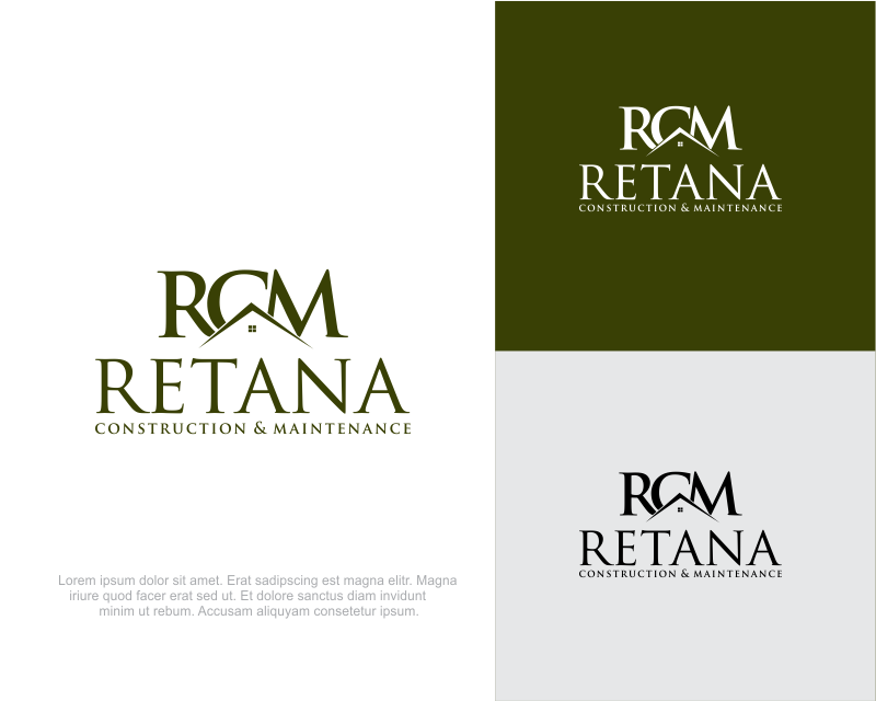 Logo Design entry 2701474 submitted by mannat1922z to the Logo Design for Retana Construction & Maintenance run by retanacm