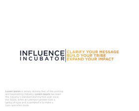 Influence Incubator entry by Muhammadcees