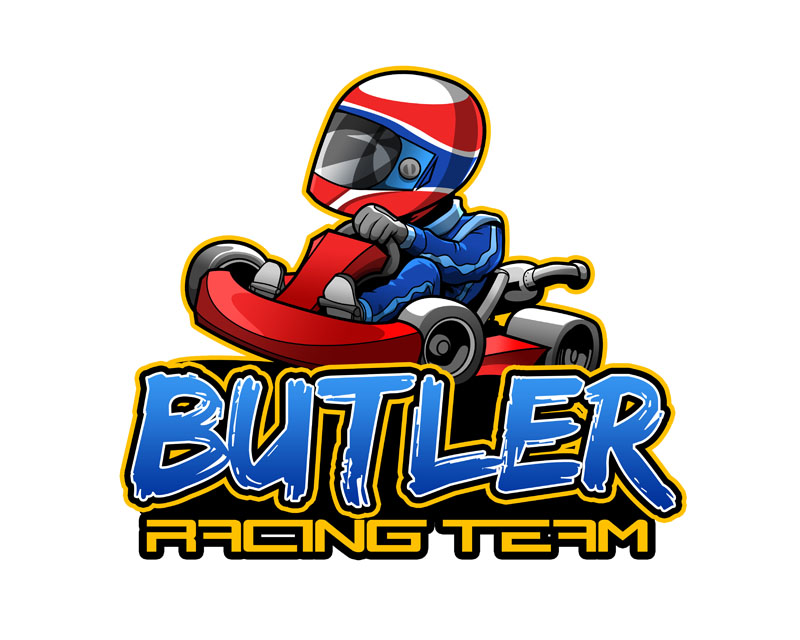 Cartoon Race Car Logo