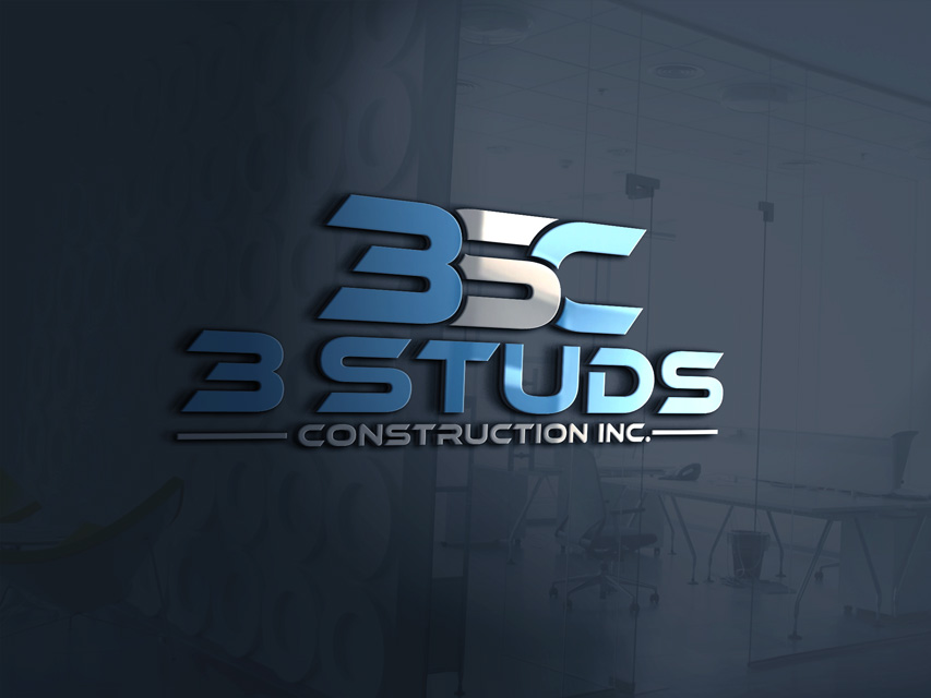 Logo Design for 3 Studs Construction Inc.