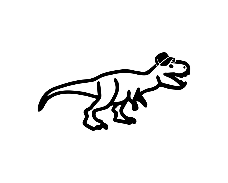 Logo Design for T-Rex in a Hat