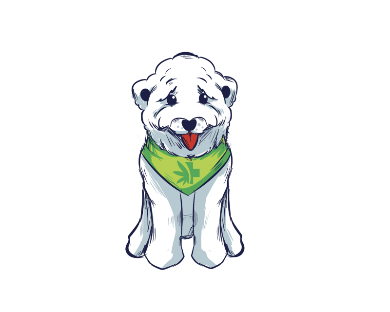 White Dog Mascot