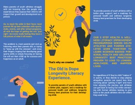 The Old & Washed Up Athlete’s Association - Old is Dope Experience Tri-Fold Marketing Brochure entry by 3394studio