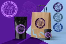 Mushroom product label for new company entry by Thushan_S