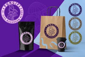 Mushroom product label for new company entry by Thushan_S