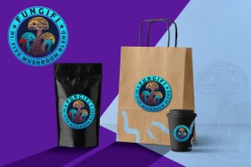 Mushroom product label for new company entry by Thushan_S