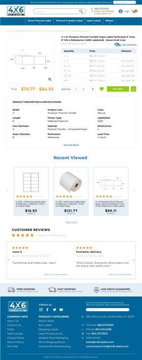 4x6Labels.com Website Design Contest (not a logo contest) entry by Lond0