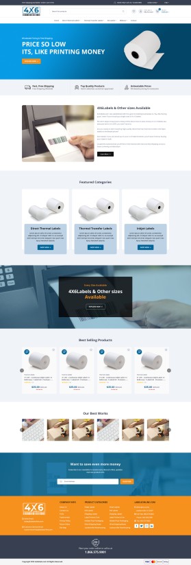 4x6Labels.com Website Design Contest (not a logo contest) entry by yasin
