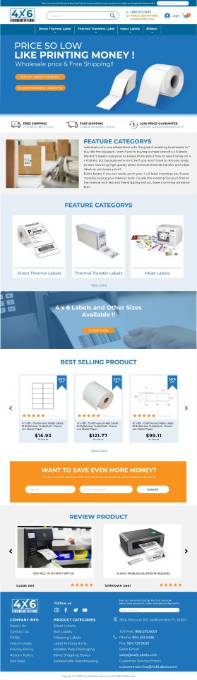 4x6Labels.com Website Design Contest (not a logo contest) entry by Lond0