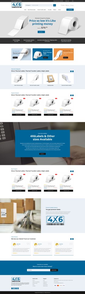 4x6Labels.com Website Design Contest (not a logo contest) entry by yasin