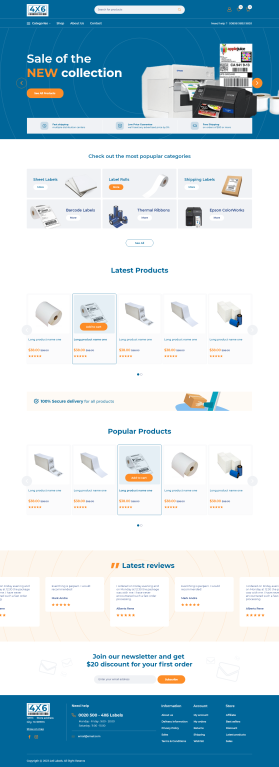 4x6Labels.com Website Design Contest (not a logo contest) entry by hendris10