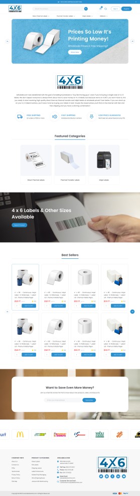 4x6Labels.com Website Design Contest (not a logo contest) entry by Aquamarine