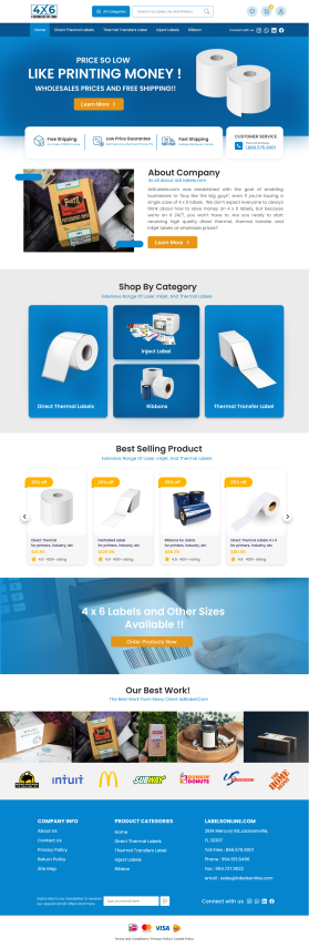 4x6Labels.com Website Design Contest (not a logo contest) entry by MosaLancer