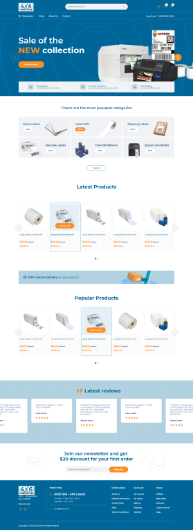 4x6Labels.com Website Design Contest (not a logo contest) entry by hendris10