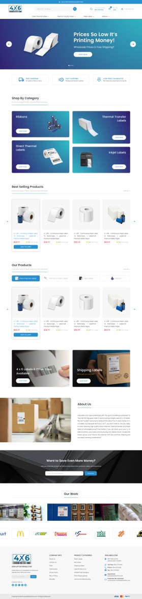 4x6Labels.com Website Design Contest (not a logo contest) entry by Aquamarine