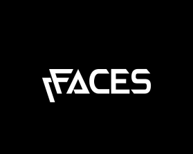 FACES with 77 integrated inside the word itself entry by iosiconsdesign