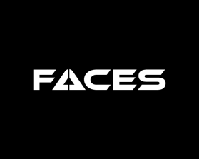 FACES with 77 integrated inside the word itself entry by iosiconsdesign