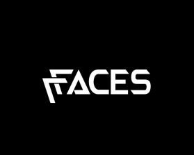 FACES with 77 integrated inside the word itself entry by iosiconsdesign