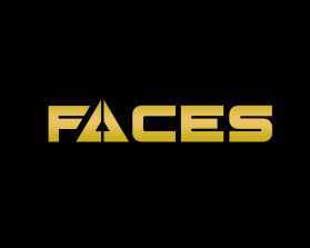FACES with 77 integrated inside the word itself entry by iosiconsdesign