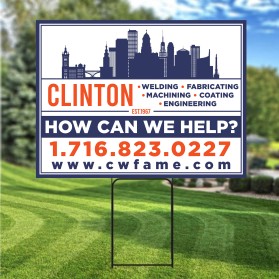 Yard sign design- Clinton www.cwfame.com entry by Unik Media