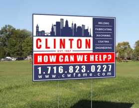 Yard sign design- Clinton www.cwfame.com entry by jkmukti