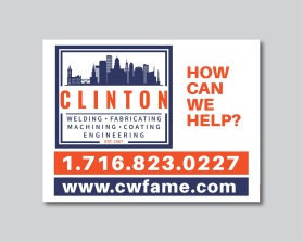 Yard sign design- Clinton www.cwfame.com entry by Jheebsyn 