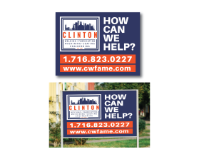 Yard sign design- Clinton www.cwfame.com entry by Jheebsyn 