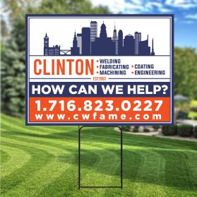 Yard sign design- Clinton www.cwfame.com entry by Unik Media