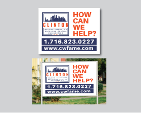 Yard sign design- Clinton www.cwfame.com entry by Jheebsyn 
