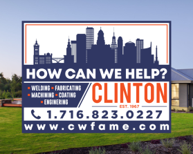 Yard sign design- Clinton www.cwfame.com entry by sella