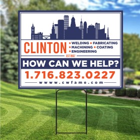 Yard sign design- Clinton www.cwfame.com entry by Unik Media