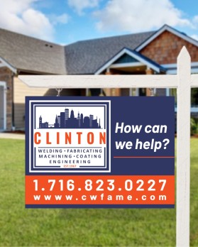 Yard sign design- Clinton www.cwfame.com entry by Armchtrm