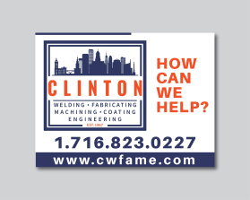 Yard sign design- Clinton www.cwfame.com entry by Jheebsyn 