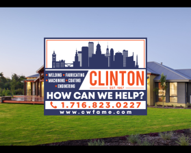 Yard sign design- Clinton www.cwfame.com entry by sella