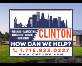 Yard sign design- Clinton www.cwfame.com entry by sella