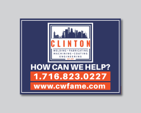 Yard sign design- Clinton www.cwfame.com entry by Jheebsyn 