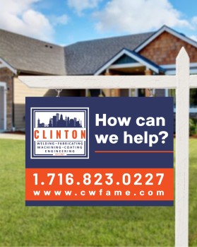 Yard sign design- Clinton www.cwfame.com entry by Armchtrm