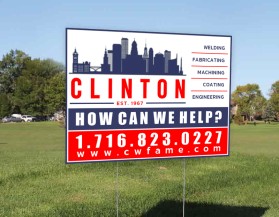 Yard sign design- Clinton www.cwfame.com entry by jkmukti