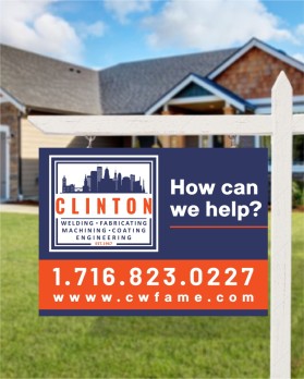 Yard sign design- Clinton www.cwfame.com entry by Armchtrm