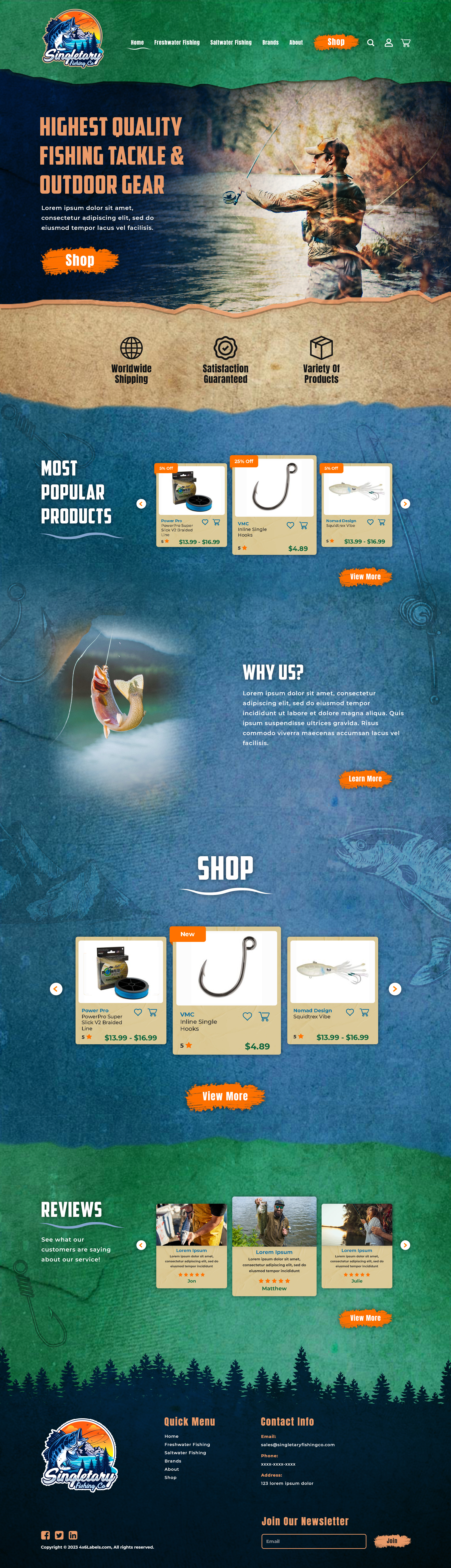 Web Design for Singletary Fishing Co.