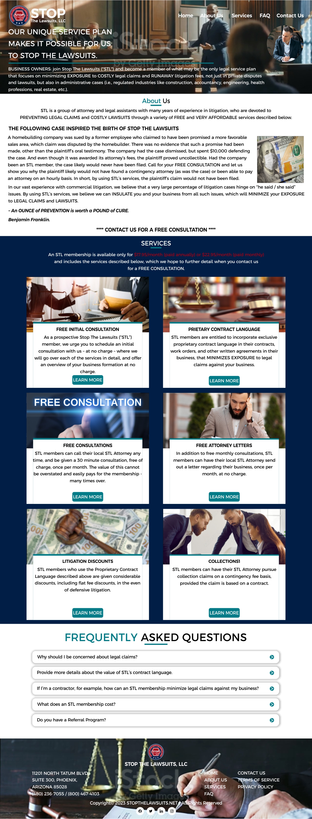 Graphic Design for Stop The Lawsuits, LLC