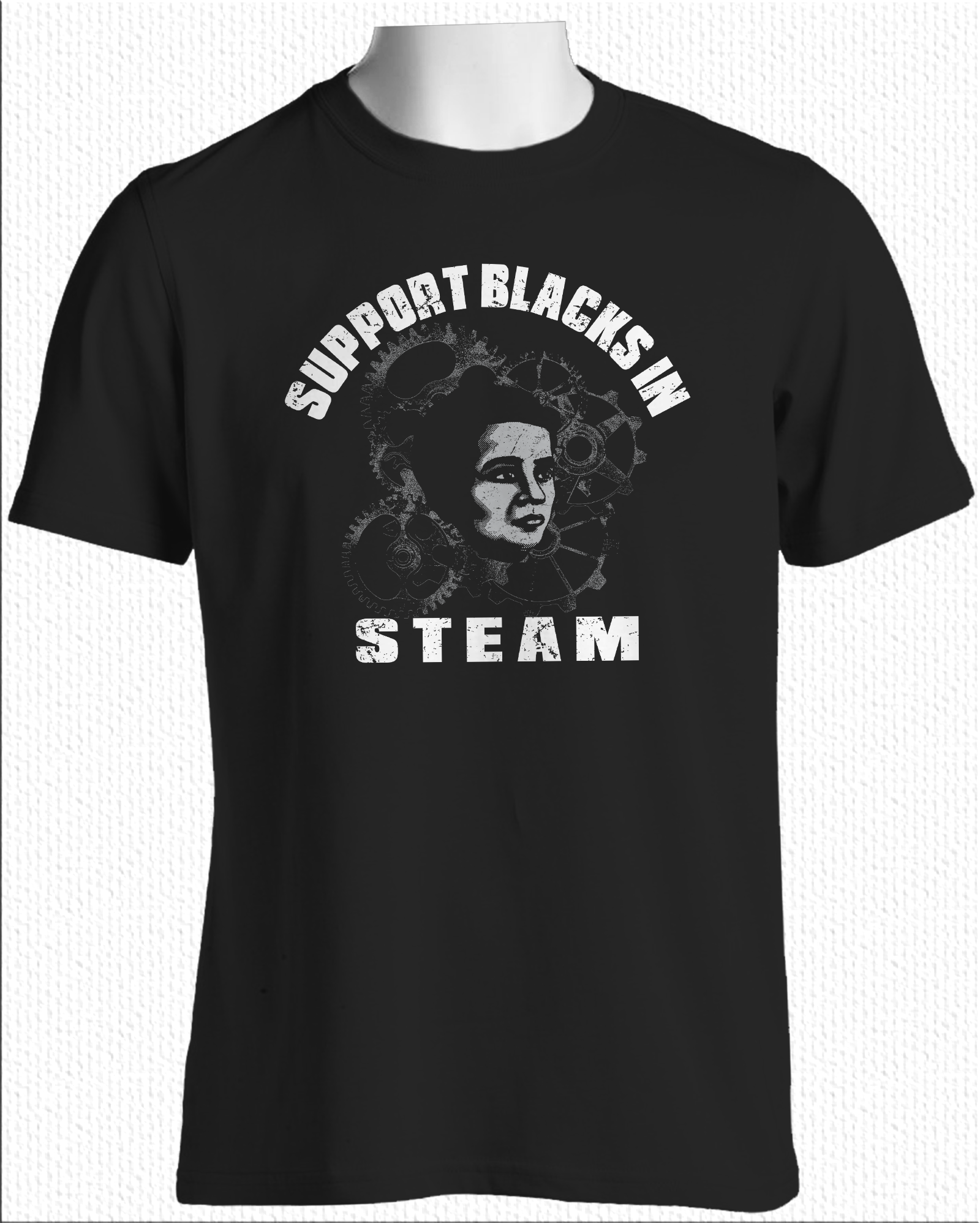 T-Shirt Design for CANCELED::: SUPPORT BLACKS IN STEAM