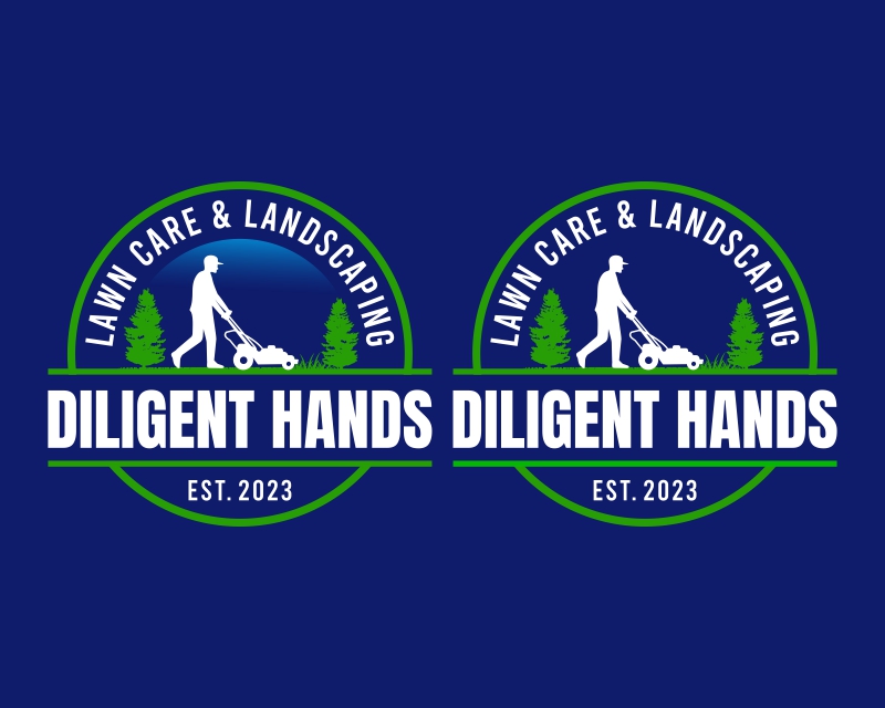 Logo Design for Diligent Hands Lawn Care and Landscaping