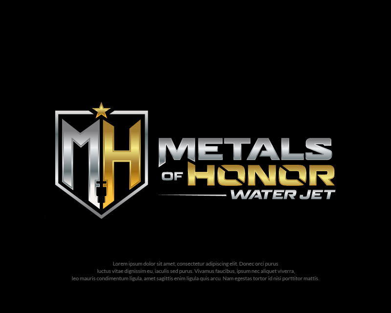 Logo Design for Metals Of Honor Waterjet (actual website is metalsofhonorwaterjet.com)