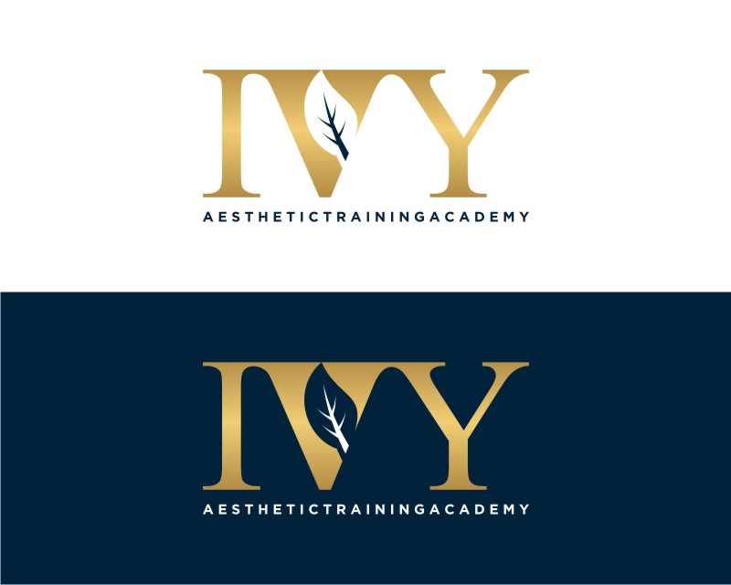 Logo Design for I V Y   A E S T H E T I C  T R A I N I N G   A C A D E M Y