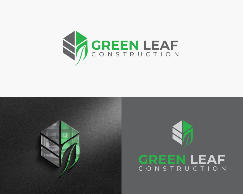 Logo Design for Green Leaf Construction